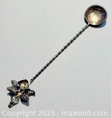 MaxSold Auction: ** RARE ** Venezuela Coin Bowl with Orchid & Pearl Silver Spoon  - Toronto (Ontario, Canada) PARTNER MANAGED Reseller Online Auction -  Queen Street West