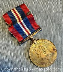 MaxSold Auction: Vintage Collectible World War II King George VI India 1939-45 Medal - Toronto (Ontario, Canada) PARTNER MANAGED Reseller Online Auction -  Queen Street West
