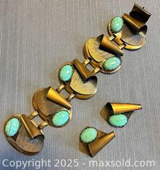 MaxSold Auction: Vintage Handmade Copper Gemstone Bracelet & Clip-on Earrings Set  - Toronto (Ontario, Canada) PARTNER MANAGED Reseller Online Auction -  Queen Street West