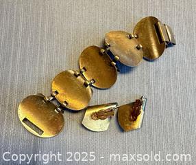 MaxSold Auction: Vintage Handmade Copper Gemstone Bracelet & Clip-on Earrings Set  - Toronto (Ontario, Canada) PARTNER MANAGED Reseller Online Auction -  Queen Street West