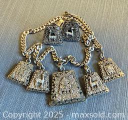 MaxSold Auction: Vintage Puruvian 925 Silver Charm Necklace & Earrings Set - Marked  - Toronto (Ontario, Canada) PARTNER MANAGED Reseller Online Auction -  Queen Street West