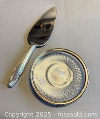 MaxSold Auction: Vintage STERLING Silver Handle Cake Server & Vintage Cut Glass Candy Dish with STERLING Silver Rim - Marked  - Toronto (Ontario, Canada) PARTNER MANAGED Reseller Online Auction -  Queen Street West