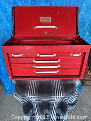 MaxSold Auction: Heavy duty red tool chest with handles - Brampton (Ontario, Canada) SELLER MANAGED Downsizing Online Auction SUPER SHORT NOTICE- Harold Street