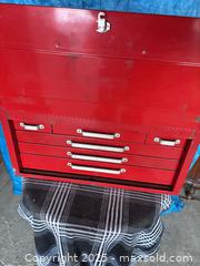 MaxSold Auction: Heavy duty red tool chest with handles - Brampton (Ontario, Canada) SELLER MANAGED Downsizing Online Auction SUPER SHORT NOTICE- Harold Street