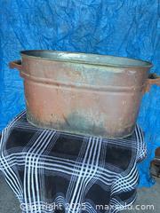 MaxSold Auction: Large Copper tub with handles - Brampton (Ontario, Canada) SELLER MANAGED Downsizing Online Auction SUPER SHORT NOTICE- Harold Street