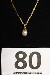 MaxSold Auction: 14KT Gold Chain with Pearl - Phoenixville (Pennsylvania, USA) SELLER MANAGED Charity/Fundraising Online Auction - Church Street