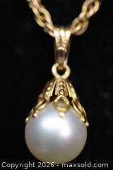 MaxSold Auction: 14KT Gold Chain with Pearl - Phoenixville (Pennsylvania, USA) SELLER MANAGED Charity/Fundraising Online Auction - Church Street