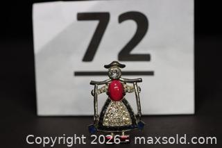 MaxSold Auction: Dujay Dutch Girl Pin/Brooch - Phoenixville (Pennsylvania, USA) SELLER MANAGED Charity/Fundraising Online Auction - Church Street