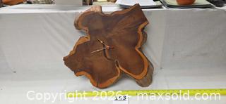 MaxSold Auction: Large Battery-Operated Wall Clock 18" Made from a Tree Trunk  - Phoenixville (Pennsylvania, USA) SELLER MANAGED Charity/Fundraising Online Auction - Church Street