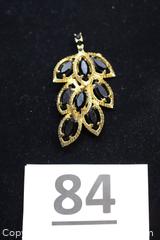 MaxSold Auction: Mid-Century Modern (MCM) Brooch/Pin with Large Black Leaves - Phoenixville (Pennsylvania, USA) SELLER MANAGED Charity/Fundraising Online Auction - Church Street