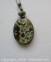 MaxSold Auction: Multi-colored Green Stone with Sterling Silver (.925 Silver) Pendant - Phoenixville (Pennsylvania, USA) SELLER MANAGED Charity/Fundraising Online Auction - Church Street
