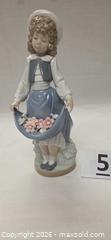 MaxSold Auction: Nao Figurine by Lladro Called Girl with Flowers - Copyright Daisa 1986 - Phoenixville (Pennsylvania, USA) SELLER MANAGED Charity/Fundraising Online Auction - Church Street