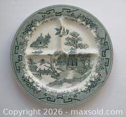 MaxSold Auction: Six Identical Vintage Willow Pattern Ceramic Grill Plates - Phoenixville (Pennsylvania, USA) SELLER MANAGED Charity/Fundraising Online Auction - Church Street