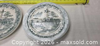 MaxSold Auction: Six Identical Vintage Willow Pattern Ceramic Grill Plates - Phoenixville (Pennsylvania, USA) SELLER MANAGED Charity/Fundraising Online Auction - Church Street