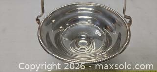 MaxSold Auction: Small Unbranded Sterling Silver (.925 Silver) Pedestal Candy/Nut Dish with Handle  - Phoenixville (Pennsylvania, USA) SELLER MANAGED Charity/Fundraising Online Auction - Church Street