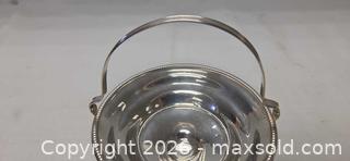 MaxSold Auction: Small Unbranded Sterling Silver (.925 Silver) Pedestal Candy/Nut Dish with Handle  - Phoenixville (Pennsylvania, USA) SELLER MANAGED Charity/Fundraising Online Auction - Church Street