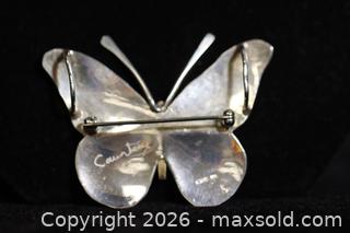 MaxSold Auction: Sterling Silver (.925 Silver) Butterfly Brooch/Pin - Phoenixville (Pennsylvania, USA) SELLER MANAGED Charity/Fundraising Online Auction - Church Street