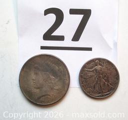 MaxSold Auction: United States 1924 Morgan Silver Dollar and 1943 Liberty Walking Half Dollar - Phoenixville (Pennsylvania, USA) SELLER MANAGED Charity/Fundraising Online Auction - Church Street