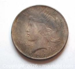 MaxSold Auction: United States 1924 Morgan Silver Dollar and 1943 Liberty Walking Half Dollar - Phoenixville (Pennsylvania, USA) SELLER MANAGED Charity/Fundraising Online Auction - Church Street