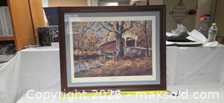 MaxSold Auction: Very Large Print of the Kennedy (Covered) Bridge in Kimberton PA by Sandra Giangiulio - Phoenixville (Pennsylvania, USA) SELLER MANAGED Charity/Fundraising Online Auction - Church Street