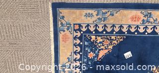 MaxSold Auction: Vintage Art Deco Rug with an Indigo Blue Field and Floral Motifs - Phoenixville (Pennsylvania, USA) SELLER MANAGED Charity/Fundraising Online Auction - Church Street