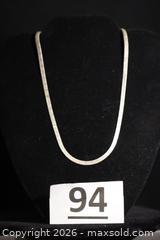 MaxSold Auction: Vintage Italy Sterling Silver (925 Silver) Woven Patterned Necklace - Phoenixville (Pennsylvania, USA) SELLER MANAGED Charity/Fundraising Online Auction - Church Street