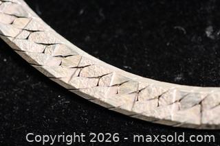 MaxSold Auction: Vintage Italy Sterling Silver (925 Silver) Woven Patterned Necklace - Phoenixville (Pennsylvania, USA) SELLER MANAGED Charity/Fundraising Online Auction - Church Street
