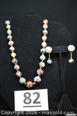 MaxSold Auction: Vintage Murano Millefiori Art Glass Necklace and Earrings - Phoenixville (Pennsylvania, USA) SELLER MANAGED Charity/Fundraising Online Auction - Church Street