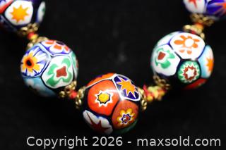 MaxSold Auction: Vintage Murano Millefiori Art Glass Necklace and Earrings - Phoenixville (Pennsylvania, USA) SELLER MANAGED Charity/Fundraising Online Auction - Church Street