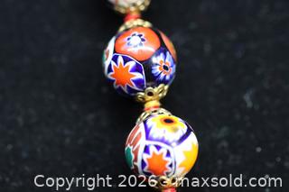 MaxSold Auction: Vintage Murano Millefiori Art Glass Necklace and Earrings - Phoenixville (Pennsylvania, USA) SELLER MANAGED Charity/Fundraising Online Auction - Church Street