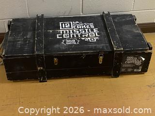 MaxSold Auction: Wooden Decorative Storage Crate Trunk with Rope Handles - Toronto (Ontario, Canada) SELLER MANAGED Downsizing Online Auction - O'Connor Drive (CONDO)