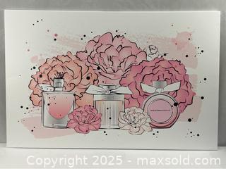 MaxSold Auction: Canvas Art Print of Flowers and Perfume Bottles - Campbell (California, USA) SHORT NOTICE PARTNER MANAGED Estate Sale Online Auction - Dell Ave.
