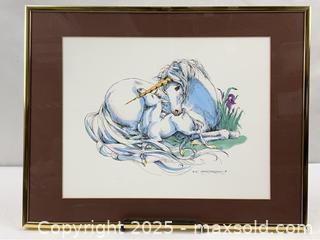 MaxSold Auction: Framed Art of a Mother Unicorn and Baby - Campbell (California, USA) SHORT NOTICE PARTNER MANAGED Estate Sale Online Auction - Dell Ave.
