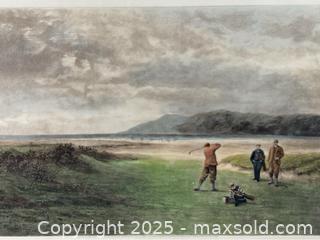 MaxSold Auction: Framed Print of Golfers “The Drive” - Campbell (California, USA) SHORT NOTICE PARTNER MANAGED Estate Sale Online Auction - Dell Ave.