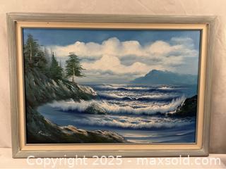 MaxSold Auction: Original Painting of Coastal Scene - Campbell (California, USA) SHORT NOTICE PARTNER MANAGED Estate Sale Online Auction - Dell Ave.