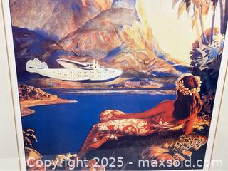 MaxSold Auction: Poster Print of Pan American Airlines China Clipper in the South Pacific - Campbell (California, USA) SHORT NOTICE PARTNER MANAGED Estate Sale Online Auction - Dell Ave.