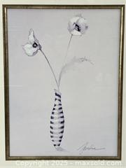 MaxSold Auction: Print of Flowers in a Bud Vase “Silent Beauties I” - Campbell (California, USA) SHORT NOTICE PARTNER MANAGED Estate Sale Online Auction - Dell Ave.