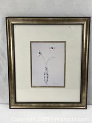 MaxSold Auction: Print of Flowers in a Bud Vase “Silent Beauties I” - Campbell (California, USA) SHORT NOTICE PARTNER MANAGED Estate Sale Online Auction - Dell Ave.