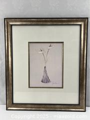 MaxSold Auction: Print of Flowers in a Bud Vase “Silent Beauties II” - Campbell (California, USA) SHORT NOTICE PARTNER MANAGED Estate Sale Online Auction - Dell Ave.