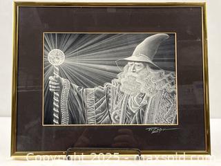 MaxSold Auction: Signed Art Illustration of a Wizard - Campbell (California, USA) SHORT NOTICE PARTNER MANAGED Estate Sale Online Auction - Dell Ave.