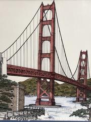 MaxSold Auction: Signed Art Print of Golden Gate Bridge - Campbell (California, USA) SHORT NOTICE PARTNER MANAGED Estate Sale Online Auction - Dell Ave.
