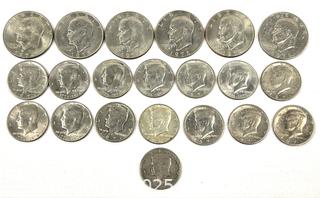 MaxSold Auction: U.S. Mint Lot of Eisenhower Dollar and Kennedy Half Dollars - Campbell (California, USA) SHORT NOTICE PARTNER MANAGED Estate Sale Online Auction - Dell Ave.