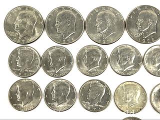 MaxSold Auction: U.S. Mint Lot of Eisenhower Dollar and Kennedy Half Dollars - Campbell (California, USA) SHORT NOTICE PARTNER MANAGED Estate Sale Online Auction - Dell Ave.