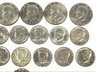 MaxSold Auction: U.S. Mint Lot of Eisenhower Dollar and Kennedy Half Dollars - Campbell (California, USA) SHORT NOTICE PARTNER MANAGED Estate Sale Online Auction - Dell Ave.