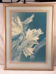 MaxSold Auction: Vintage Framed Abstract Art in Blue and White - Campbell (California, USA) SHORT NOTICE PARTNER MANAGED Estate Sale Online Auction - Dell Ave.