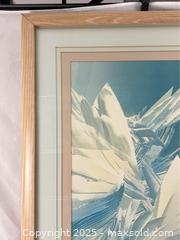 MaxSold Auction: Vintage Framed Abstract Art in Blue and White - Campbell (California, USA) SHORT NOTICE PARTNER MANAGED Estate Sale Online Auction - Dell Ave.