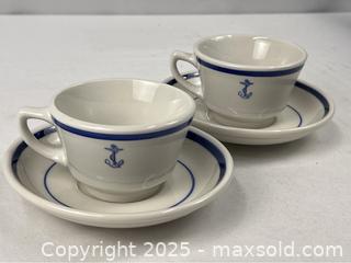 MaxSold Auction: Vintage Jackson and Shenango Navy Cups and Saucers - Campbell (California, USA) SHORT NOTICE PARTNER MANAGED Estate Sale Online Auction - Dell Ave.