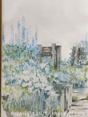 MaxSold Auction: Watercolor Art of a Garden Scene - Campbell (California, USA) SHORT NOTICE PARTNER MANAGED Estate Sale Online Auction - Dell Ave.