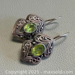 MaxSold Auction: (2) Pairs Vintage Gemstone Earrings - Marked  - Toronto (Ontario, Canada) PARTNER MANAGED Reseller Online Auction - Queen Street Wt.