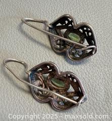 MaxSold Auction: (2) Pairs Vintage Gemstone Earrings - Marked  - Toronto (Ontario, Canada) PARTNER MANAGED Reseller Online Auction - Queen Street Wt.